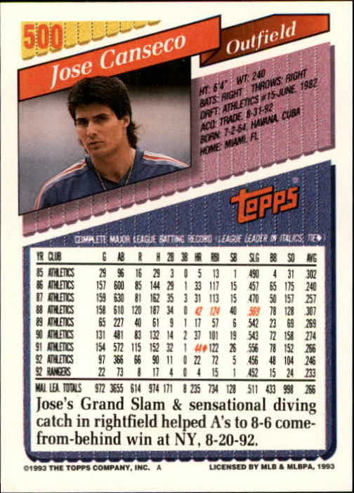 B1797- 1993 Topps Gold Baseball BB Cards 251-500 -You Pick- 10+ FREE US SHIP - Picture 465 of 501