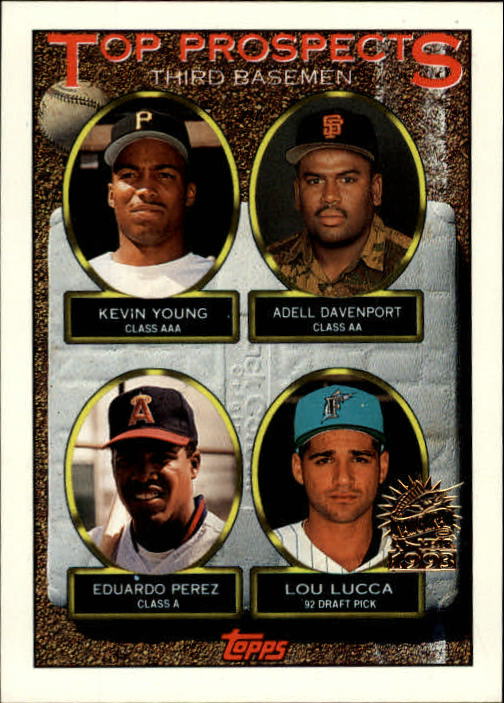1993 Topps Inaugural Marlins #494 Kevin Young/Adell Davenport/Eduardo Perez/Lou Lucca