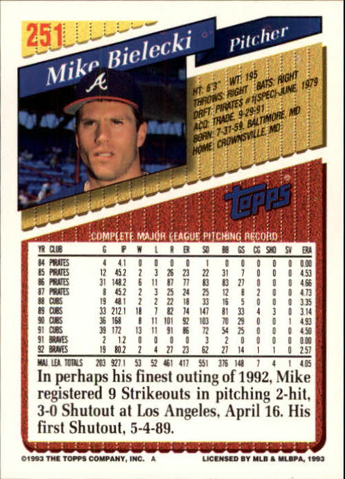 B4361- 1993 Topps Inaugural Rockies BB #s 251-500 -You Pick- 10+ FREE US SHIP - Picture 3 of 463