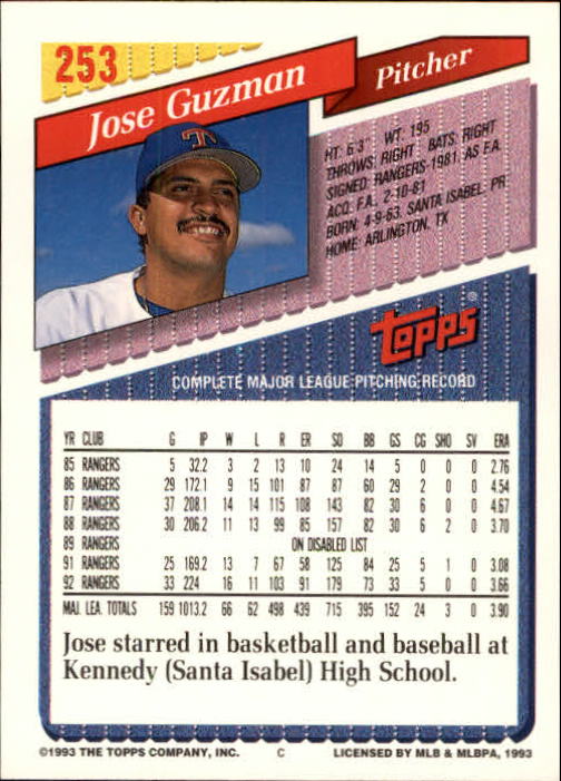 B4361- 1993 Topps Inaugural Rockies BB #s 251-500 -You Pick- 10+ FREE US SHIP - Picture 7 of 463