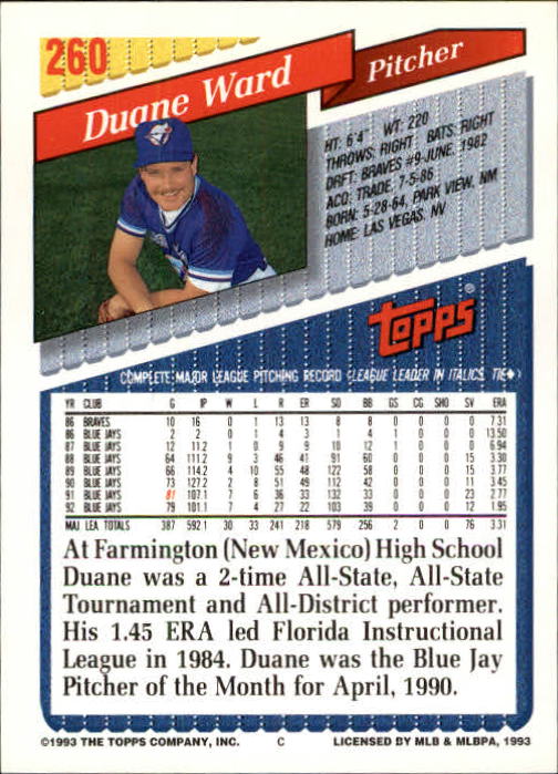 B4361- 1993 Topps Inaugural Rockies BB #s 251-500 -You Pick- 10+ FREE US SHIP - Picture 21 of 463