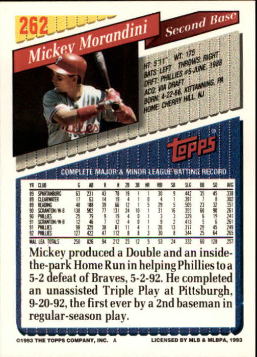 B4361- 1993 Topps Inaugural Rockies BB #s 251-500 -You Pick- 10+ FREE US SHIP - Picture 25 of 463
