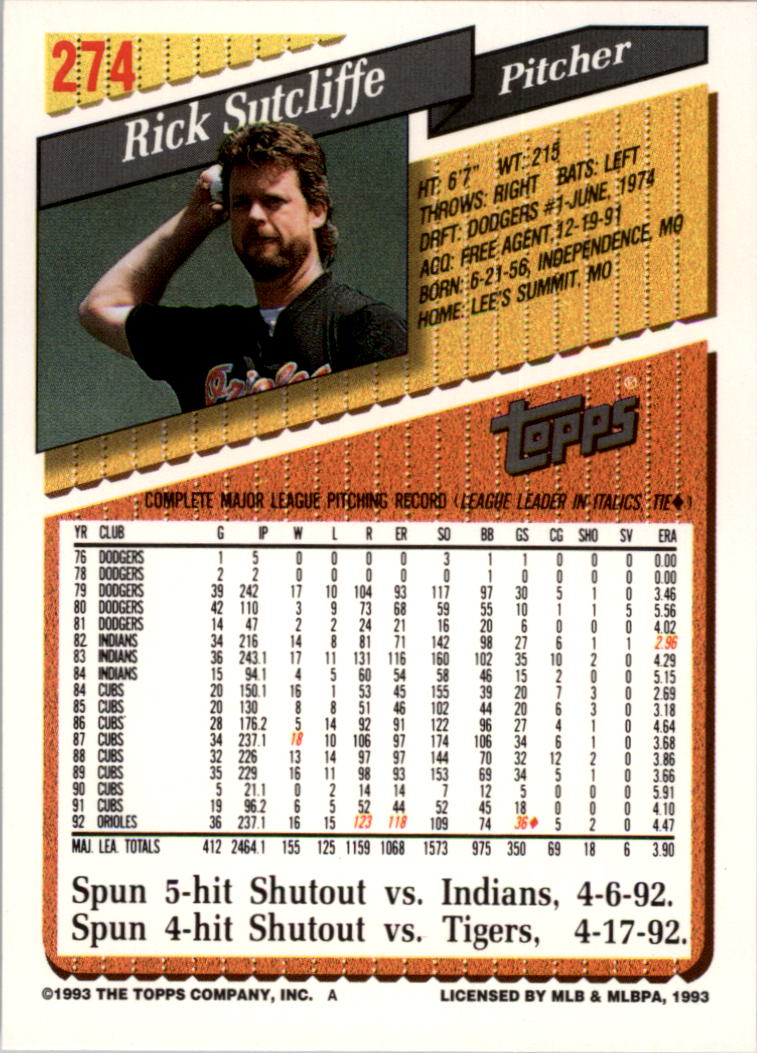 B4361- 1993 Topps Inaugural Rockies BB #s 251-500 -You Pick- 10+ FREE US SHIP - Picture 49 of 463
