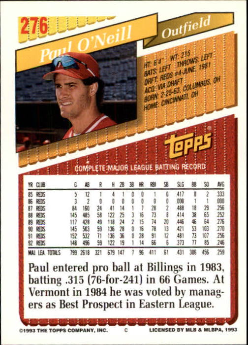 B4361- 1993 Topps Inaugural Rockies BB #s 251-500 -You Pick- 10+ FREE US SHIP - Picture 53 of 463