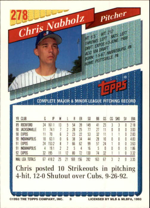 B4361- 1993 Topps Inaugural Rockies BB #s 251-500 -You Pick- 10+ FREE US SHIP - Picture 57 of 463