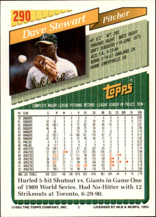 B4361- 1993 Topps Inaugural Rockies BB #s 251-500 -You Pick- 10+ FREE US SHIP - Picture 81 of 463