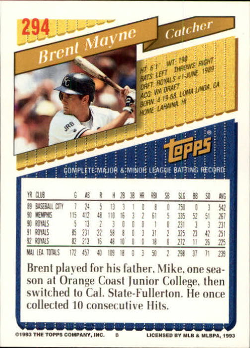 B4361- 1993 Topps Inaugural Rockies BB #s 251-500 -You Pick- 10+ FREE US SHIP - Picture 89 of 463