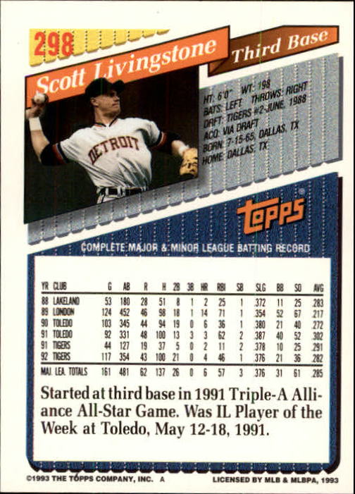 B4361- 1993 Topps Inaugural Rockies BB #s 251-500 -You Pick- 10+ FREE US SHIP - Picture 97 of 463