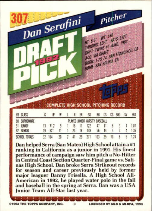 B4361- 1993 Topps Inaugural Rockies BB #s 251-500 -You Pick- 10+ FREE US SHIP - Picture 113 of 463