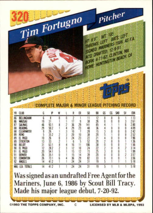 B4361- 1993 Topps Inaugural Rockies BB #s 251-500 -You Pick- 10+ FREE US SHIP - Picture 139 of 463