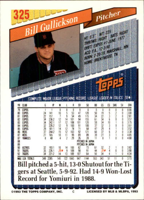 B4361- 1993 Topps Inaugural Rockies BB #s 251-500 -You Pick- 10+ FREE US SHIP - Picture 149 of 463