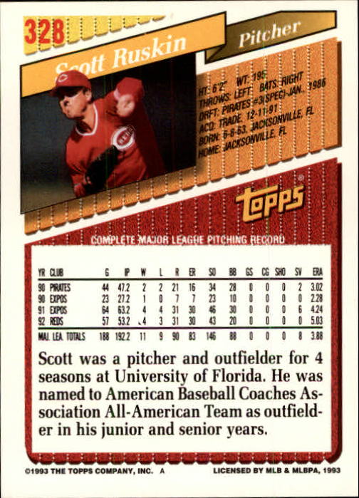 B4361- 1993 Topps Inaugural Rockies BB #s 251-500 -You Pick- 10+ FREE US SHIP - Picture 155 of 463