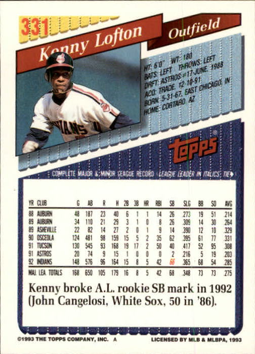 B4361- 1993 Topps Inaugural Rockies BB #s 251-500 -You Pick- 10+ FREE US SHIP - Picture 161 of 463