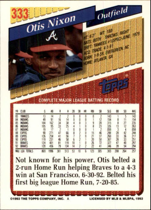 B4361- 1993 Topps Inaugural Rockies BB #s 251-500 -You Pick- 10+ FREE US SHIP - Picture 165 of 463