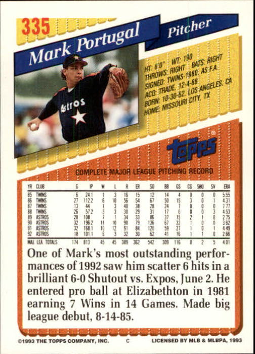B4361- 1993 Topps Inaugural Rockies BB #s 251-500 -You Pick- 10+ FREE US SHIP - Picture 167 of 463