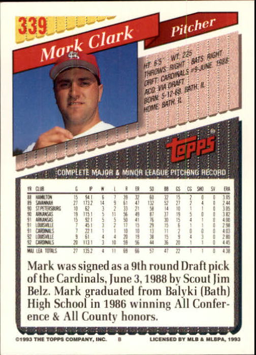 B4361- 1993 Topps Inaugural Rockies BB #s 251-500 -You Pick- 10+ FREE US SHIP - Picture 175 of 463