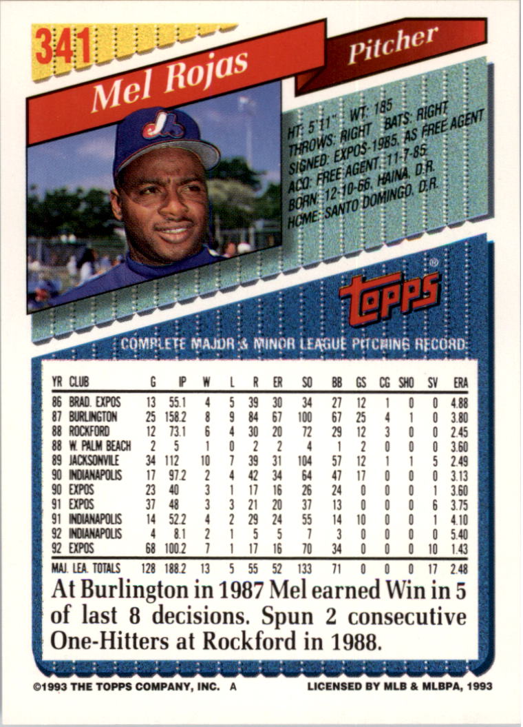 B4361- 1993 Topps Inaugural Rockies BB #s 251-500 -You Pick- 10+ FREE US SHIP - Picture 177 of 463