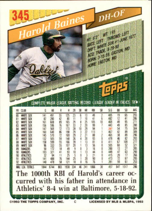 B4361- 1993 Topps Inaugural Rockies BB #s 251-500 -You Pick- 10+ FREE US SHIP - Picture 185 of 463