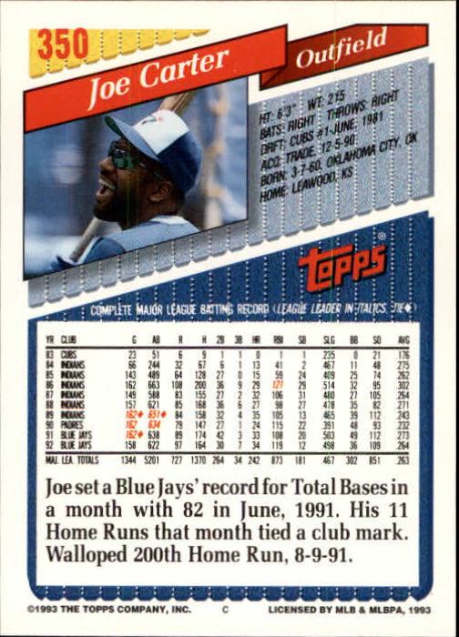 B4361- 1993 Topps Inaugural Rockies BB #s 251-500 -You Pick- 10+ FREE US SHIP - Picture 195 of 463