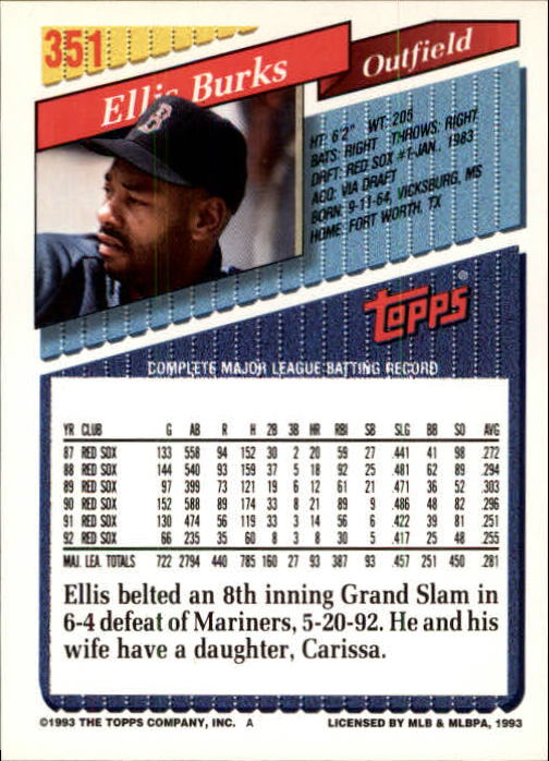 B4361- 1993 Topps Inaugural Rockies BB #s 251-500 -You Pick- 10+ FREE US SHIP - Picture 197 of 463