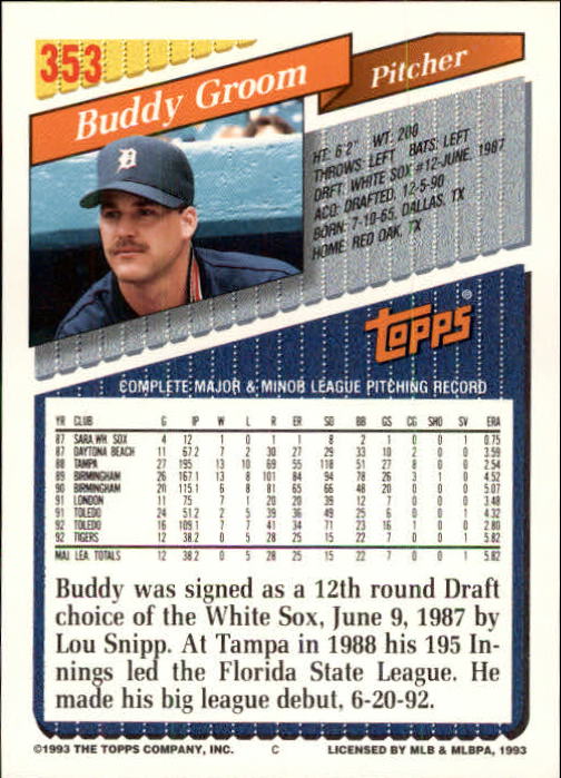 B4361- 1993 Topps Inaugural Rockies BB #s 251-500 -You Pick- 10+ FREE US SHIP - Picture 201 of 463