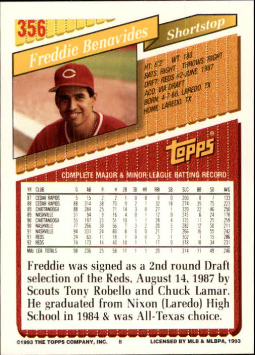 B4361- 1993 Topps Inaugural Rockies BB #s 251-500 -You Pick- 10+ FREE US SHIP - Picture 207 of 463