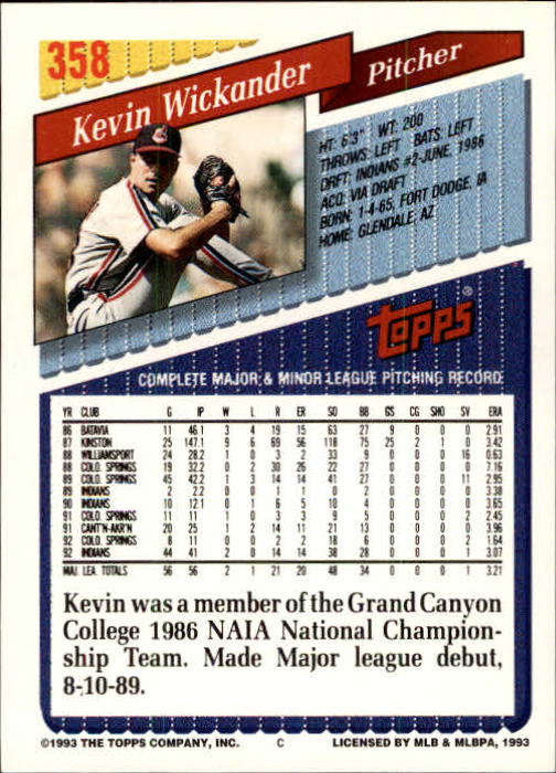 B4361- 1993 Topps Inaugural Rockies BB #s 251-500 -You Pick- 10+ FREE US SHIP - Picture 211 of 463