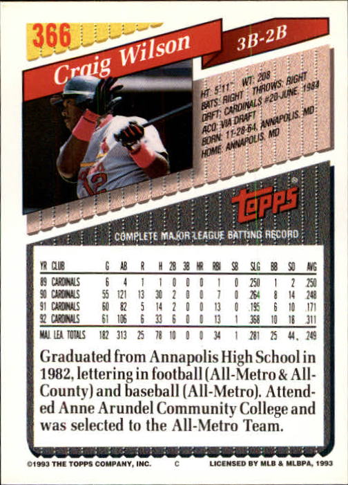 B4361- 1993 Topps Inaugural Rockies BB #s 251-500 -You Pick- 10+ FREE US SHIP - Picture 225 of 463