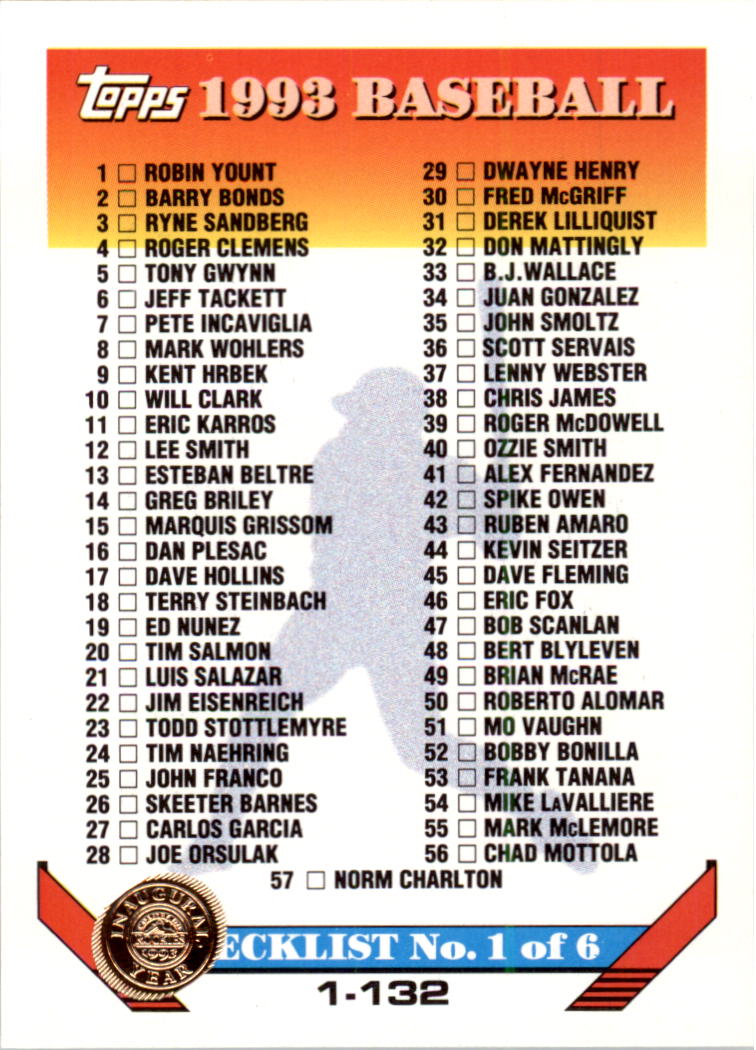 B4361- 1993 Topps Inaugural Rockies BB #s 251-500 -You Pick- 10+ FREE US SHIP - Picture 278 of 463