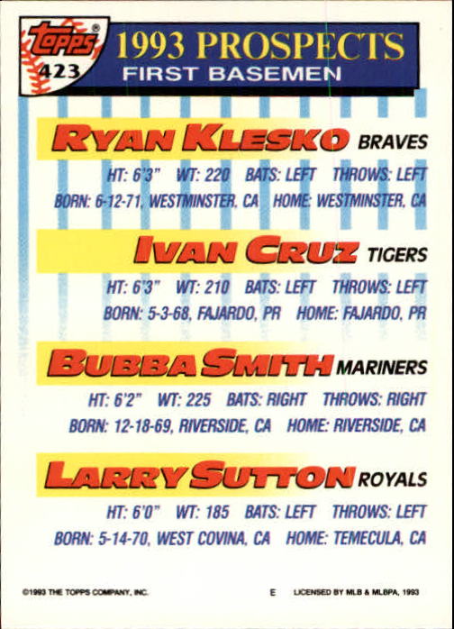 B4361- 1993 Topps Inaugural Rockies BB #s 251-500 -You Pick- 10+ FREE US SHIP - Picture 315 of 463