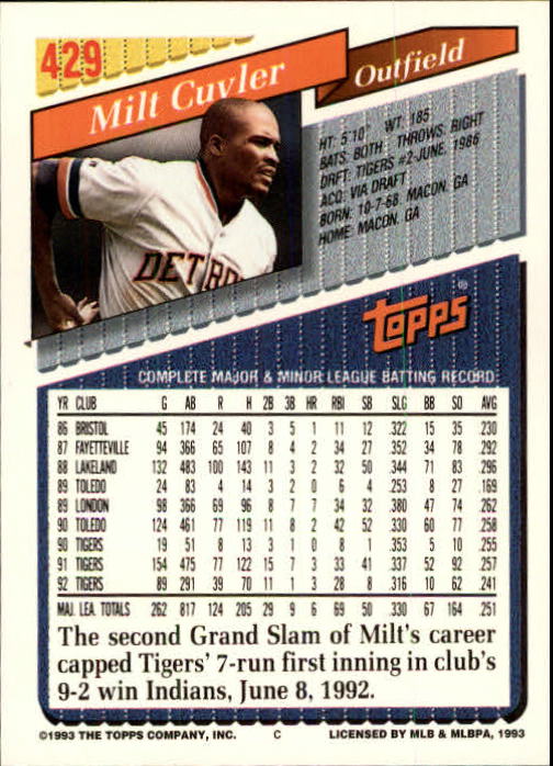 B4361- 1993 Topps Inaugural Rockies BB #s 251-500 -You Pick- 10+ FREE US SHIP - Picture 327 of 463