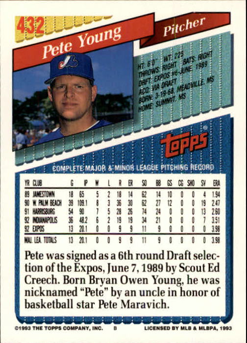 B4361- 1993 Topps Inaugural Rockies BB #s 251-500 -You Pick- 10+ FREE US SHIP - Picture 333 of 463