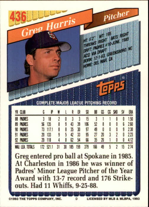 B4361- 1993 Topps Inaugural Rockies BB #s 251-500 -You Pick- 10+ FREE US SHIP - Picture 341 of 463