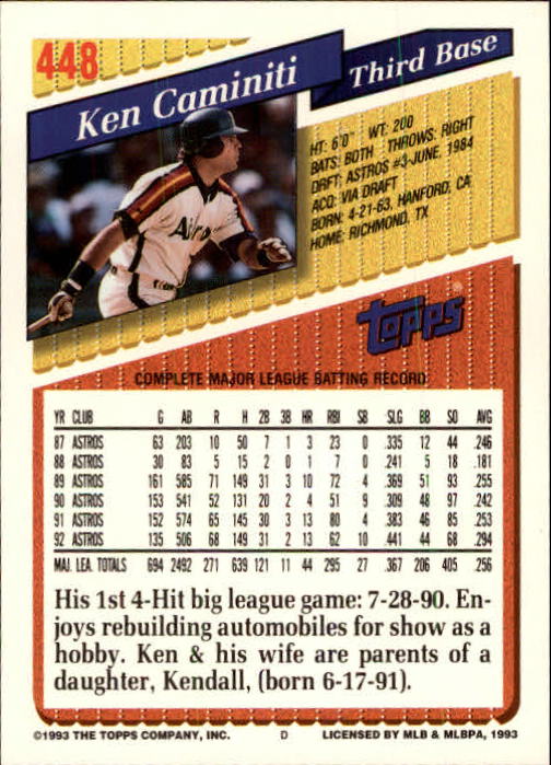 B4361- 1993 Topps Inaugural Rockies BB #s 251-500 -You Pick- 10+ FREE US SHIP - Picture 363 of 463