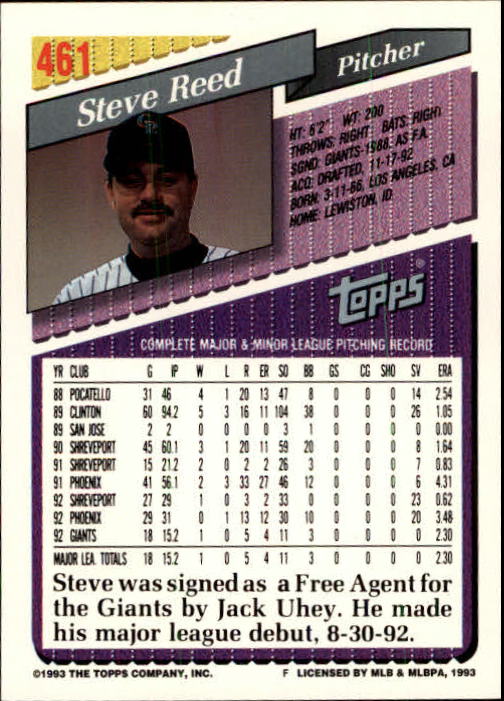 B4361- 1993 Topps Inaugural Rockies BB #s 251-500 -You Pick- 10+ FREE US SHIP - Picture 387 of 463