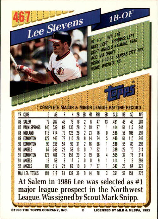 B4361- 1993 Topps Inaugural Rockies BB #s 251-500 -You Pick- 10+ FREE US SHIP - Picture 399 of 463