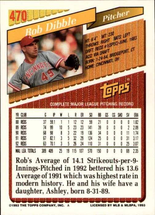 B4361- 1993 Topps Inaugural Rockies BB #s 251-500 -You Pick- 10+ FREE US SHIP - Picture 405 of 463
