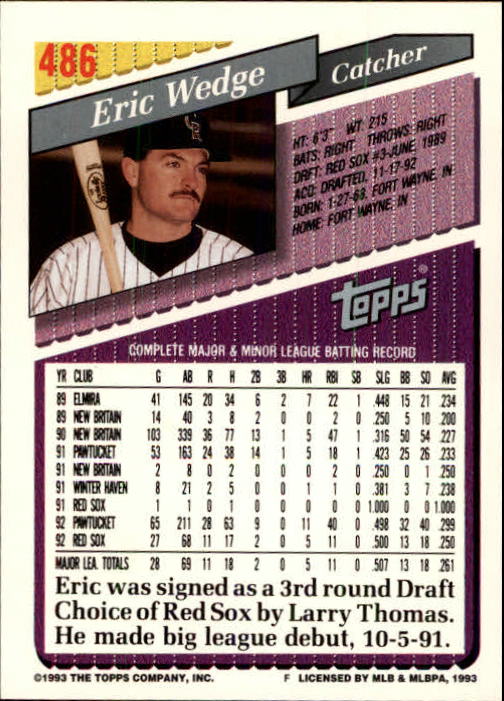 B4361- 1993 Topps Inaugural Rockies BB #s 251-500 -You Pick- 10+ FREE US SHIP - Picture 437 of 463