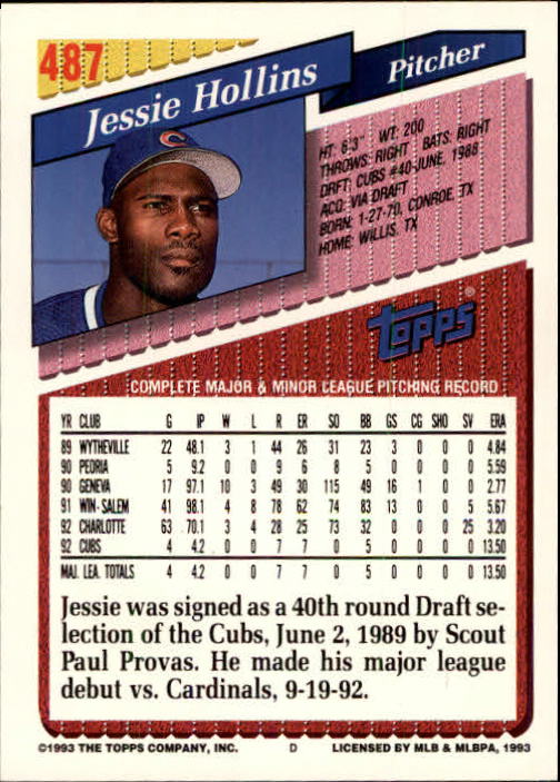 B4361- 1993 Topps Inaugural Rockies BB #s 251-500 -You Pick- 10+ FREE US SHIP - Picture 439 of 463