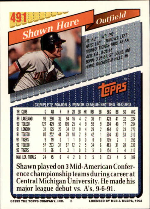 B4361- 1993 Topps Inaugural Rockies BB #s 251-500 -You Pick- 10+ FREE US SHIP - Picture 447 of 463