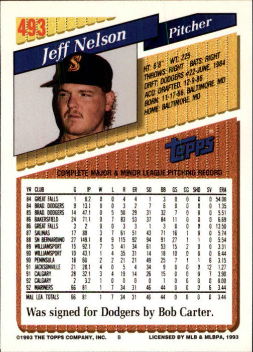 B4361- 1993 Topps Inaugural Rockies BB #s 251-500 -You Pick- 10+ FREE US SHIP - Picture 451 of 463