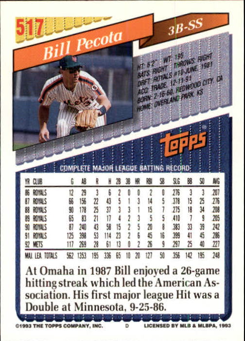 B4361- 1993 Topps Inaugural Rockies BB #s 501-750 -You Pick- 10+ FREE US SHIP - Picture 31 of 483