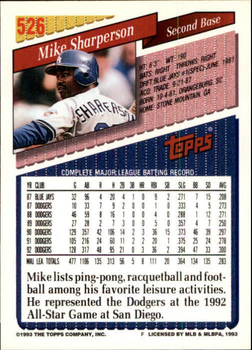 B4361- 1993 Topps Inaugural Rockies BB #s 501-750 -You Pick- 10+ FREE US SHIP - Picture 47 of 483