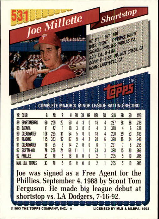 B4361- 1993 Topps Inaugural Rockies BB #s 501-750 -You Pick- 10+ FREE US SHIP - Picture 57 of 483