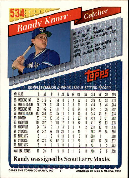 B4361- 1993 Topps Inaugural Rockies BB #s 501-750 -You Pick- 10+ FREE US SHIP - Picture 63 of 483