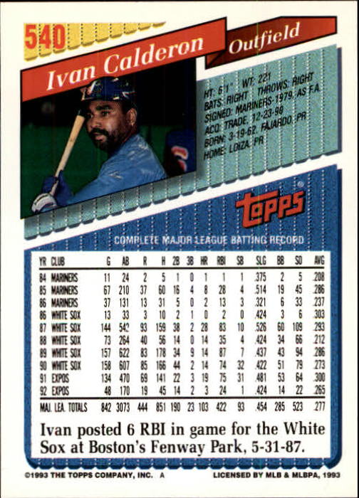 B4361- 1993 Topps Inaugural Rockies BB #s 501-750 -You Pick- 10+ FREE US SHIP - Picture 75 of 483