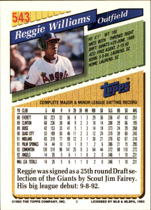 B4361- 1993 Topps Inaugural Rockies BB #s 501-750 -You Pick- 10+ FREE US SHIP - Picture 81 of 483