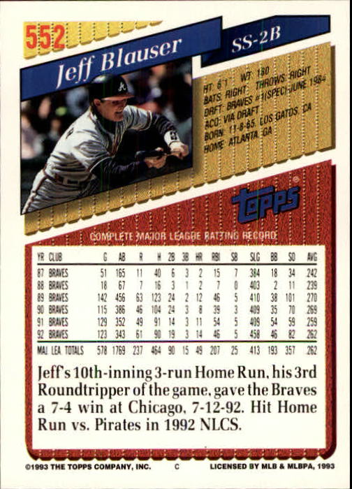 B4361- 1993 Topps Inaugural Rockies BB #s 501-750 -You Pick- 10+ FREE US SHIP - Picture 99 of 483
