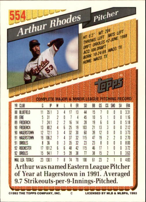 B4361- 1993 Topps Inaugural Rockies BB #s 501-750 -You Pick- 10+ FREE US SHIP - Picture 103 of 483