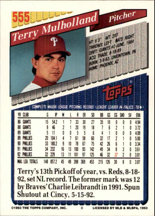 B4361- 1993 Topps Inaugural Rockies BB #s 501-750 -You Pick- 10+ FREE US SHIP - Picture 105 of 483